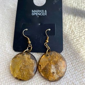 Marks & Spencer earrings, new with tag, sand color